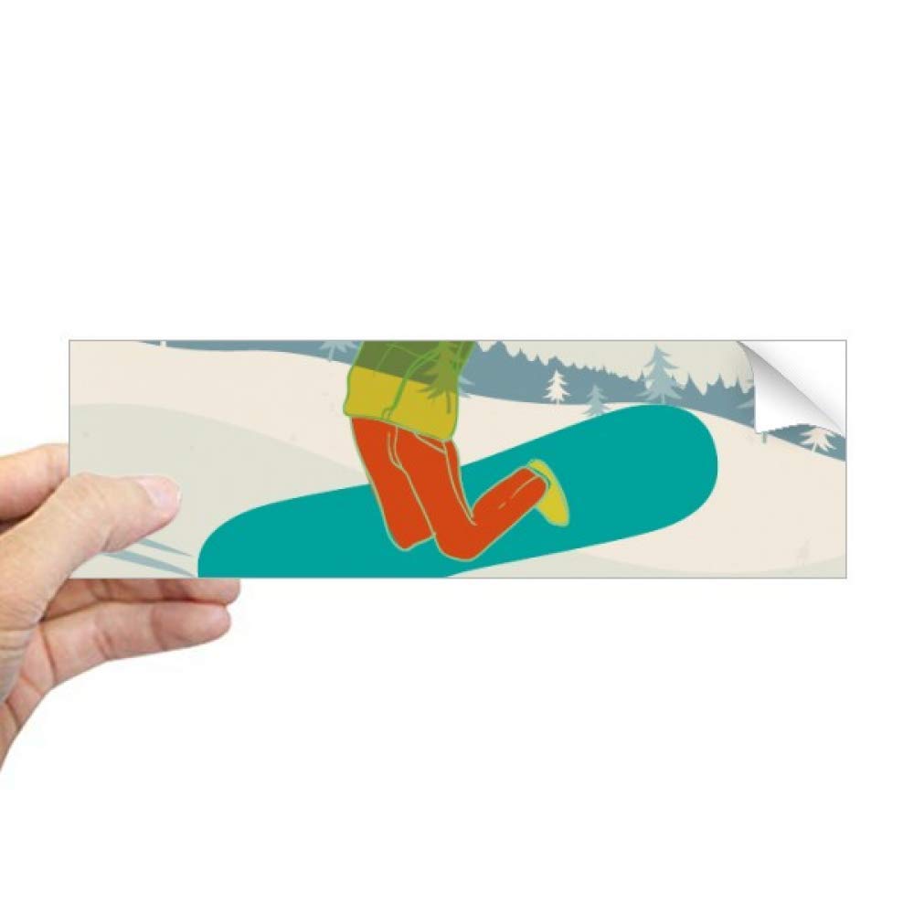 Sticker rectangulaire ski, un autocollant décoratif pour fenêtre et véhicule