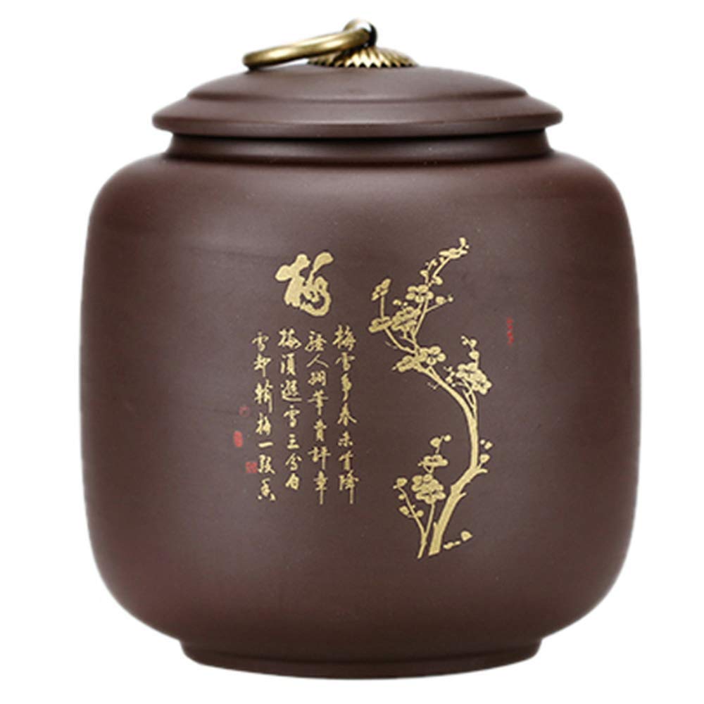 GJGHKLHL sugar pot， Storage Jars, Tea Canister, Purple Clay Box Pot Candy Jar Tanks Travel Decoration