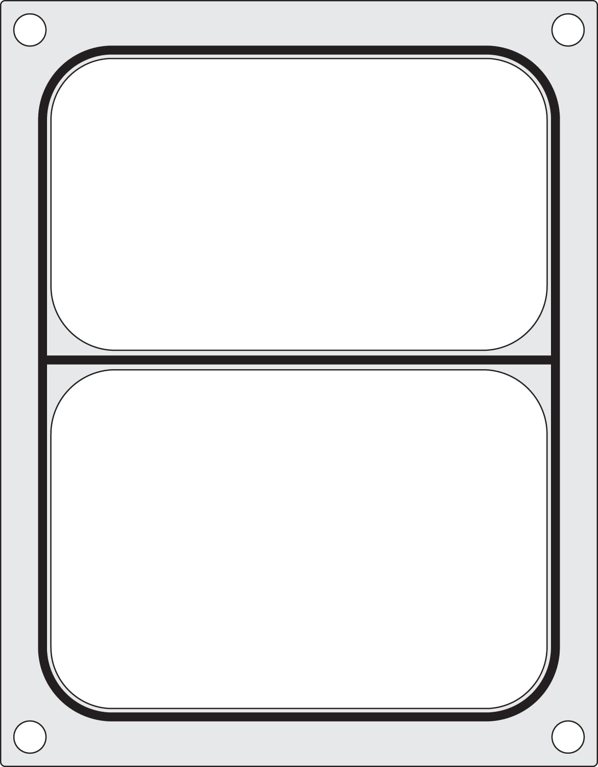 Hendi Siegelmaschinenform für ein zweiteiliges Tablett – 227x178 mm, mit Silikondichtung