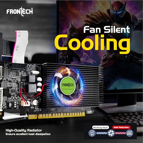FRONTECH GT 610 Graphics Card with 2 GB DDR3 64 Bits PCIe 2.0, High Efficiency, Quality Gaming Graphics Card, Single Cooling Fan, 3 Years Warranty... - Image 5