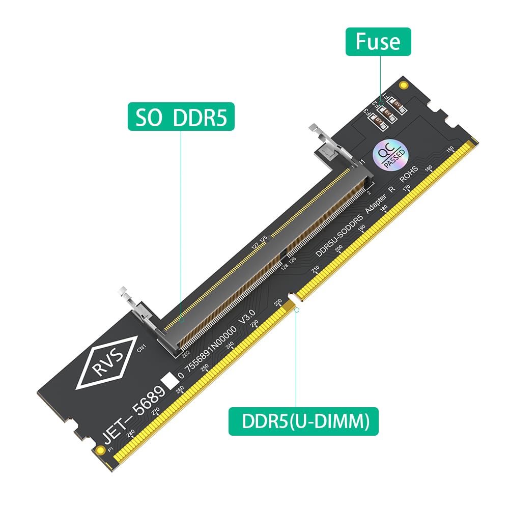 DDR5 RAM Adapter Card - SO to U-DIMM Converter -3 DDR5 RAM Adapter Card - SO to U-DIMM Converter -3