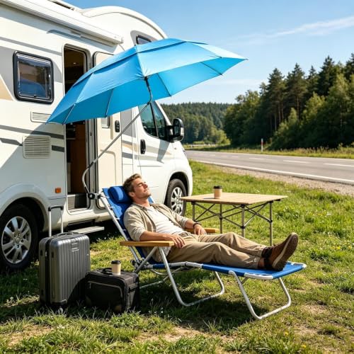Sombrilla para silla con abrazadera para días de verano y vacaciones 3