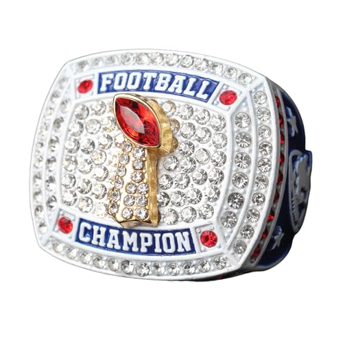 Image of 12 pcs Pack FFT02 6 Styles Football Championship Trophy Ring Champion and Finalist Awards Finger Size 9