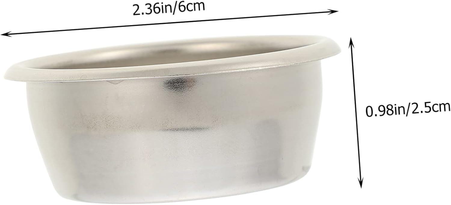 jojofuny 5pcs Espresso Machine Filter Double Espresso Filter Stainless Steel Basket Reusable