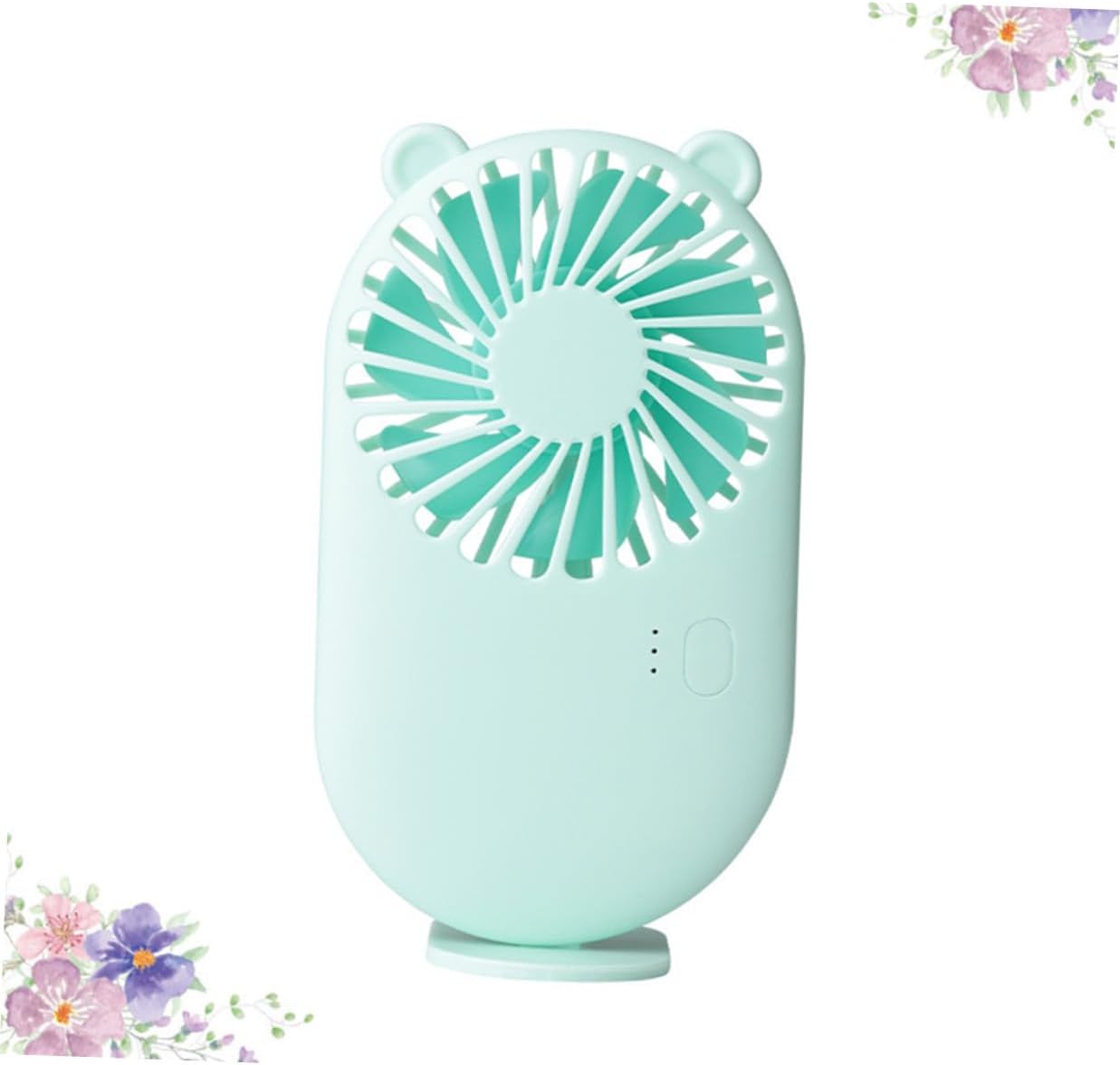 Portable USB Rechargeable Mini Silent Fan, Green Mute Personal Desk Cooling Fan for Office Home Travel