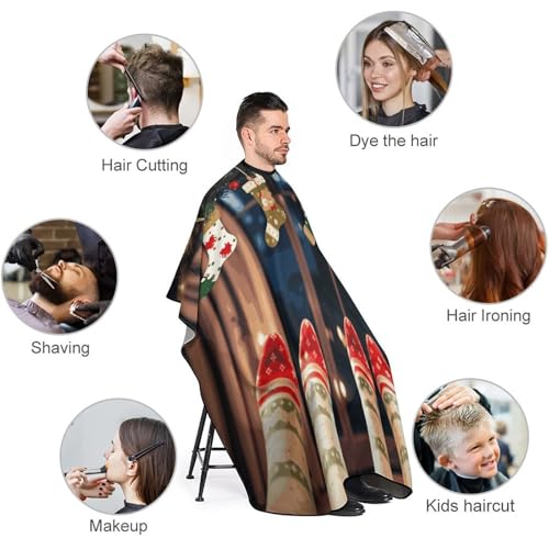 Capa para Corte de Pelo Navidad 170x144 cm con Cierre Ajustable miniatura 3