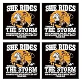 She Rides Through The Storm Psalm 465 Iron on Patches for Hats 5pcs