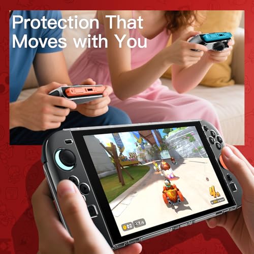 JETech Clear Dockable Case for Nintendo Switch 2 (2025) 7.9 Inch, Soft TPU Grip Cover for Joy-Con Detachable, Slim Carrying Protective PC Back Shell, Anti-Scratch by JETech - Image 7