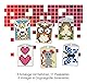 Pracht Creatives Hobby Pixel P90065-63501 Spaß Bastelset 27, zur Gestaltung von 6 Schlüsselanhängern für Kinder, kinderleichtes Stecksystem, ohne Bügeln und Kleben, Steinchen aus Biokunststoff