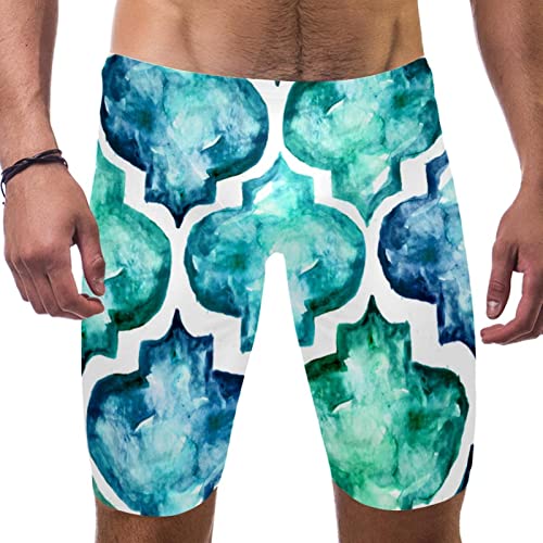 Bañador de natación para hombres y niños con figuras geométricas HUI JIN SHOP talla M