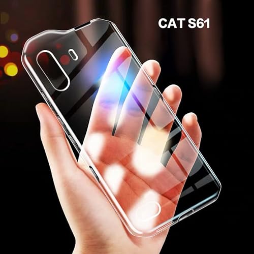 Capa para CAT S61, capa traseira de TPU macio à prova de choque de silicone antiimpressões digitais,