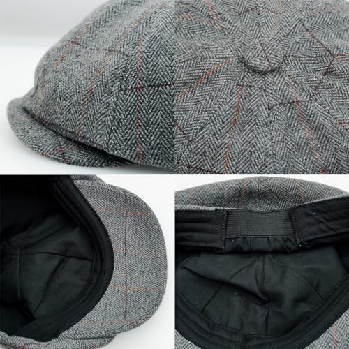 Gorra Newsboy unisex ajustable estilo vintage miniatura 3