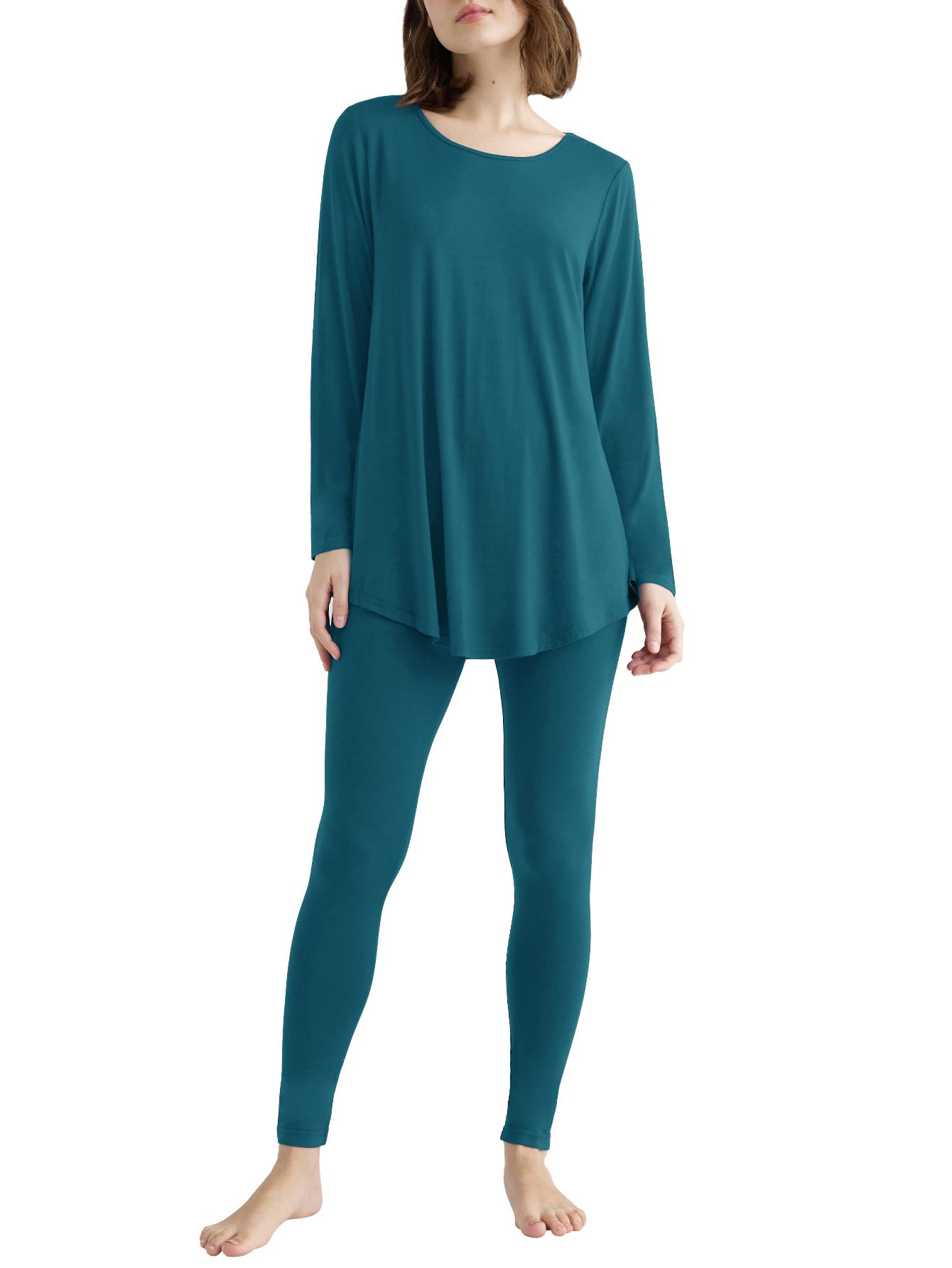 Latuza Women's Viscose Tunic Pajamas Leggings Lounge Set