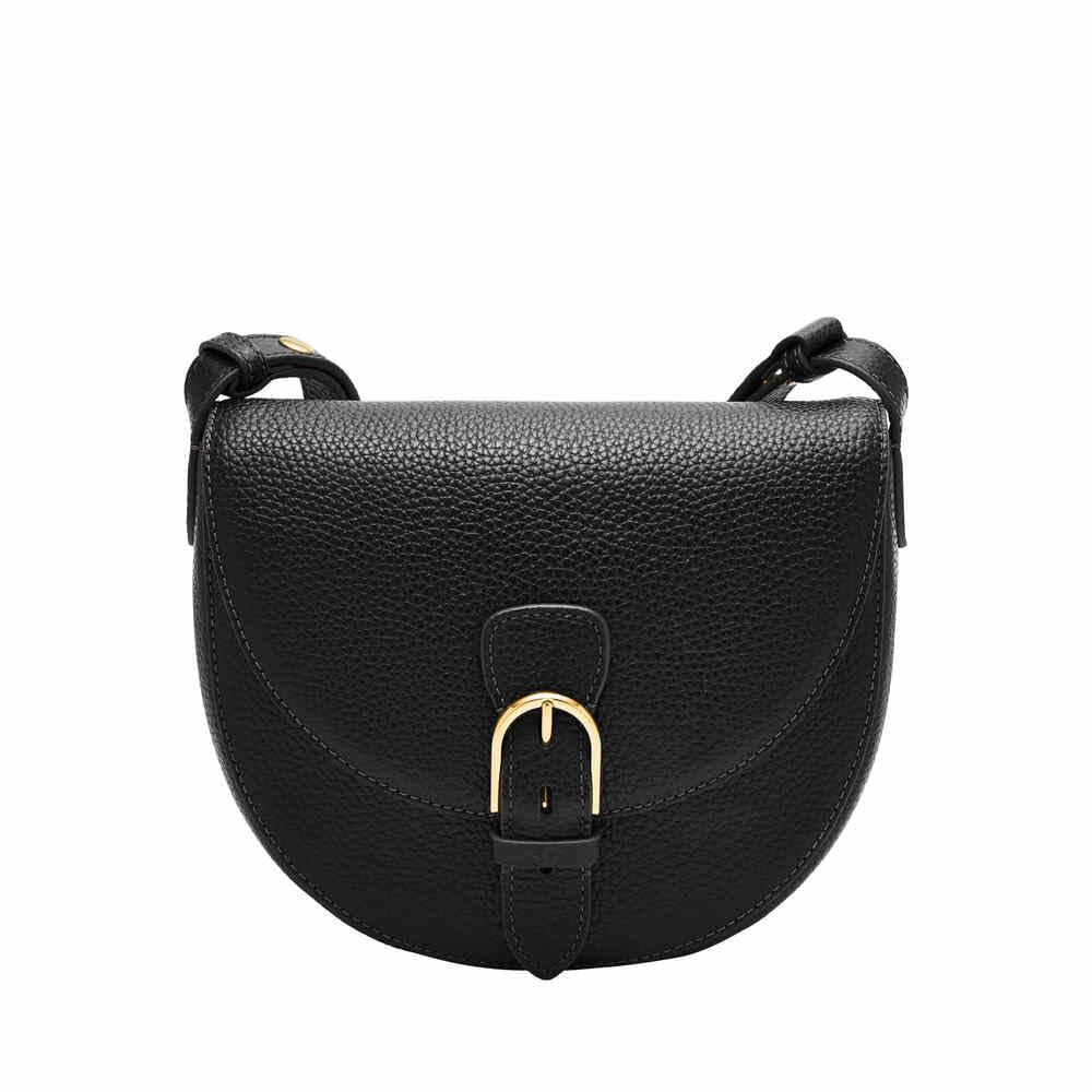 Fossil Women's Everleigh Black Leather Crossbody Bag, ZB11068001