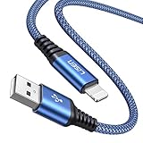 2-Pack LISEN iPhone Charger Cable, [MFi Certified] Lightning Cable, [Never Rupture] Durable Nylon Braided 2.4A Fast Charging Cord Compatible with iPhone 12 11 Pro Max X Xs XR 8 7 6 Plus iPad