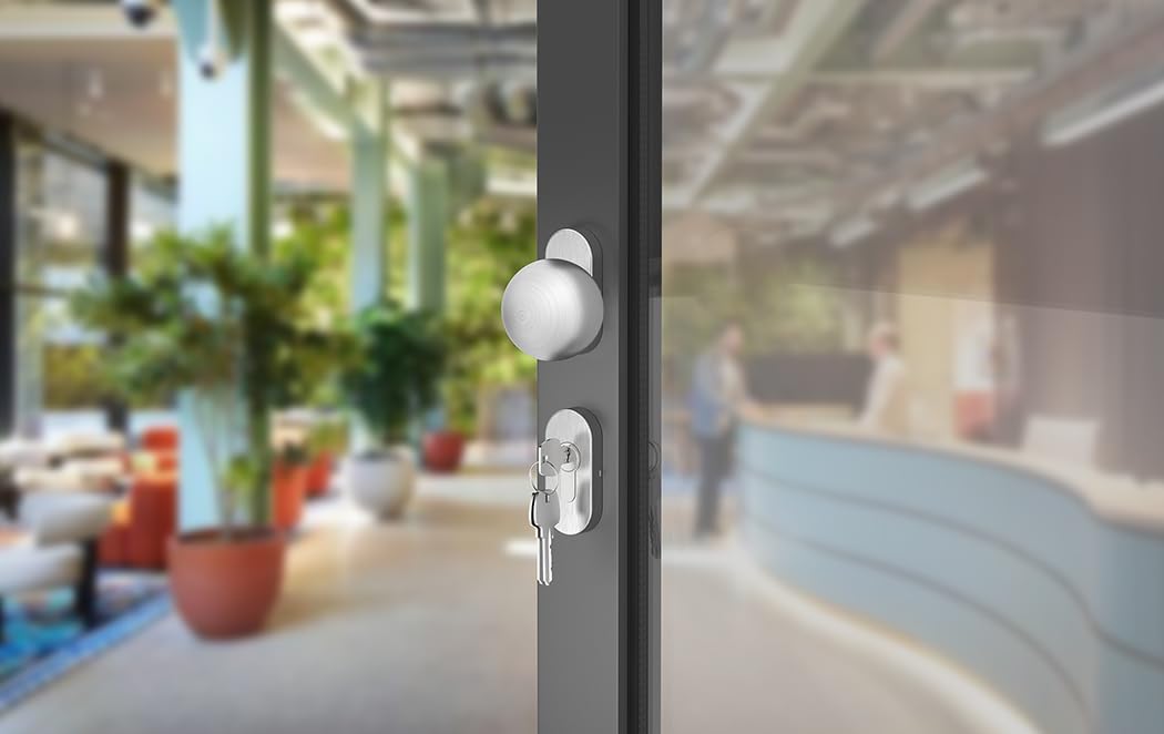 ERGO line 1 Paar drehbare Premium Kugelknäufe, Oval-Rosette, PZ-Rosette, Profiltür-Knopf, Edelstahl Türknöpfe, Knopfdrücker, Türknauf, Rahmentürknopfe, TOP Qualität
