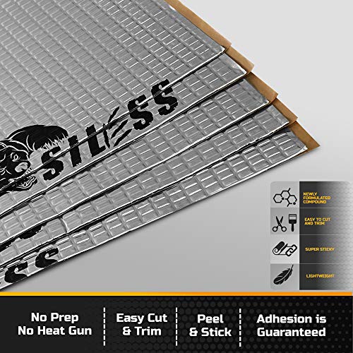 Siless 50 mil 26 sqft Car Sound Deadening mat - Butyl Automotive Sound Deadener - Noise Insulation and Vibration Dampening Material (26 sqft) - Thumbnail 4