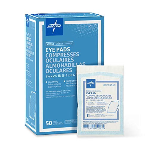 Medline Eye Pad, Sterile, Soft, Non Woven, Absorbent, Reduced Linting, Large, 2 1/8" X 2 5/8" (Pack Of 50) #TOP16