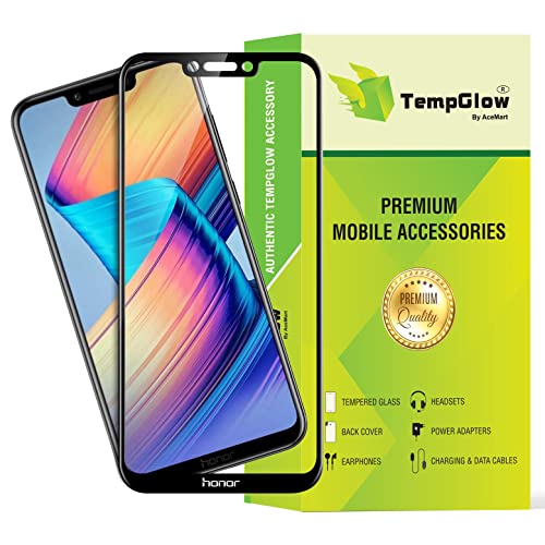 Image of Screen Protector for Huawei Honor Play (Black) Tempered Glass Edge-to-Edge 6D Screen Guard With Installation Kit