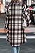 PRETTYGARDEN Womens Plaid Shacket Jacket Fall Fashion 2025 Long Sleeve Button Up Flannel Shirt Winter Clothing Woolen Coats (Brown,Medium)