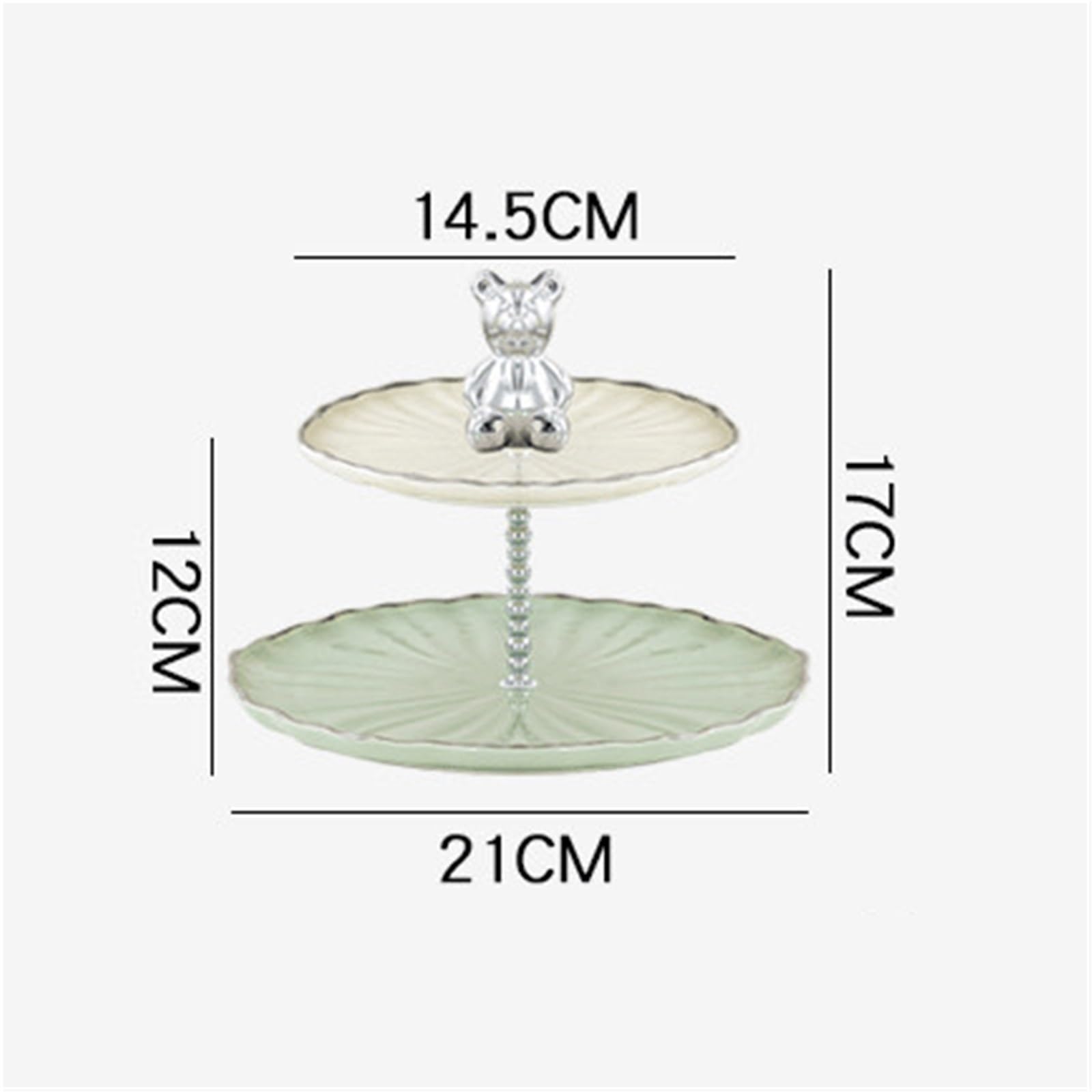 Présentoir À Gâteaux Présentoir à gâteaux plusieurs niveaux, parfait for la décoration(Green,Petit)