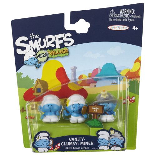 SMURFS 2 Micro Figure 3 Pack: Clumsy, Vanity & Miner