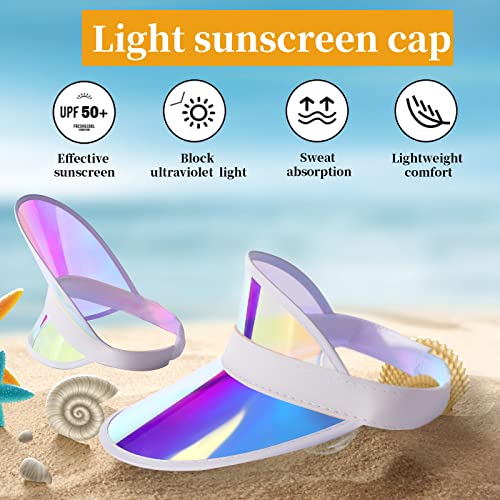 5 Pack Sun Visor Hats Women Men Adjustable Summer Colorful Sunhat Outdoor Waterproof Uv Sports Beach Party Hat Golf Cap Blue #TOP3