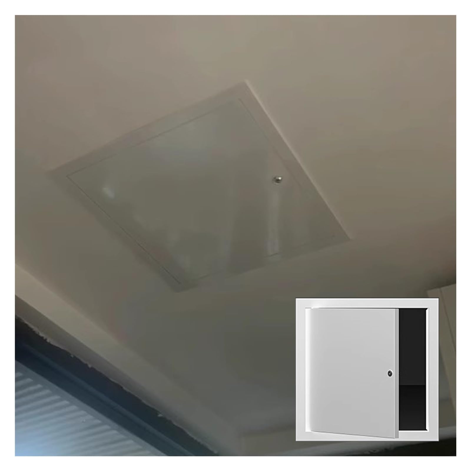 Puerta de acceso de metal con cierre de seguridad para pared 15x35