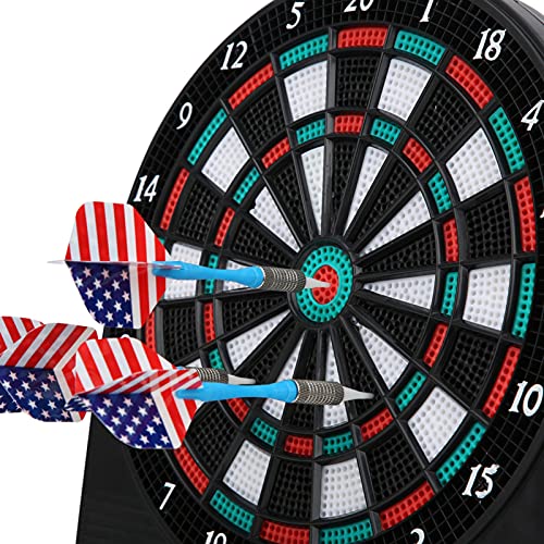 Bersaglio Elettronico Gioco Freccette,Set Freccette Morbide In Pp Con Punteggio Automatico,Set di Freccette Elettroniche,Gioco Svago Portatile Adatto Famiglia Interno Ed Esterno