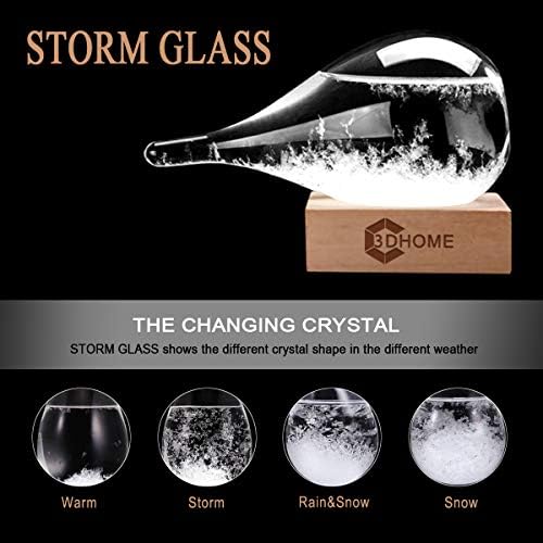 Valentines Day gifts for Him, Valentines Decorations Storm Glass, Weather Forecaster Weather Station Fashion Creative Office Desktop and Home Decor Water Drop Glass Bottle
