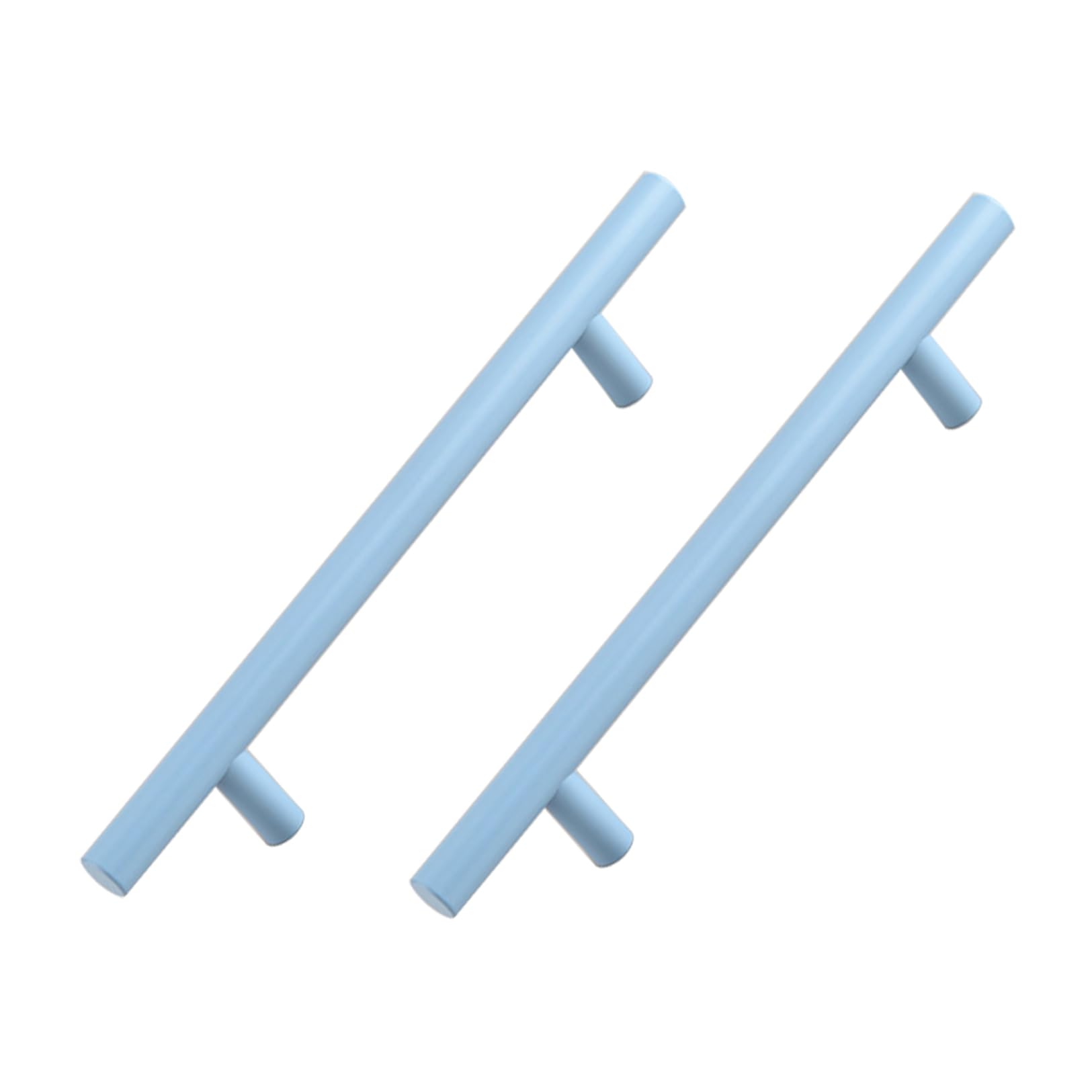 RRrawgff Furniture Handles Bridge-Shaped Furniture Knobs 2 Pack Aluminum Alloy Wardrobe Handles Blue Drawer Handles Solid Dresser Handles (Hole Distance 76mm)