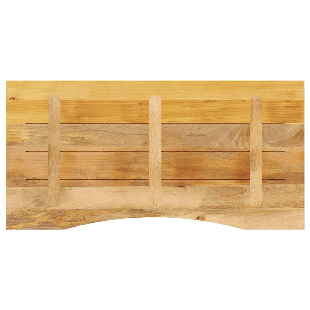 Piano da scrivania in legno massiccio, 140 x 50 x 2,5 cm, in legno massiccio di mango, piano di lavoro con apertura, versatile, per ufficio, sala da pranzo, cucina, come ricambio o mobili fai da te