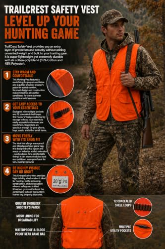 Image of TrailCrest by Treel Men's Safety Front Loader High Visibility Vest