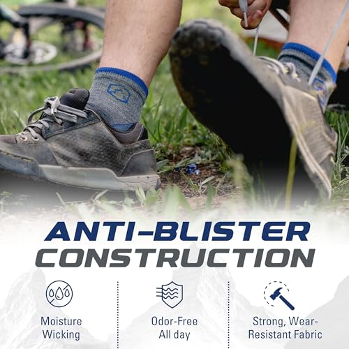 CloudLine Merino Wool Running Socks for Men and Women - Ankle, Thin, Anti-Blister, Moisture Wicking, Made in USA - 1 Pair3