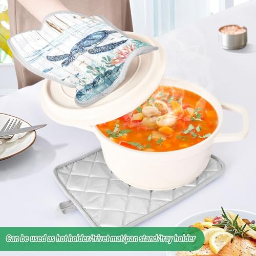 Soportes para ollas de cocina azul claro de 7 x 9.8 pulgadas Oceam 4