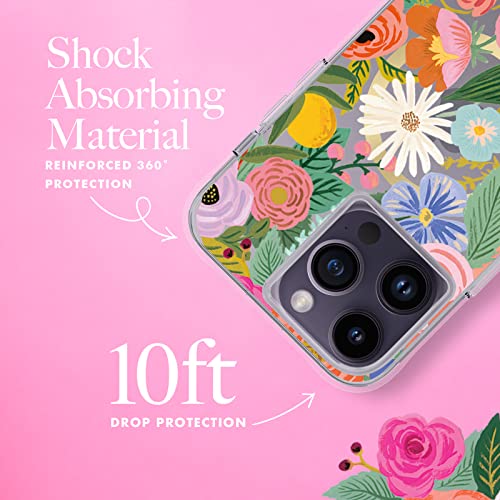 Rifle Paper Co. Iphone 14 Pro Max Case - Magsafe Compatible, 10Ft Drop Protection, Floral Garden Party Blush, 6.7" Slim & Shockproof #TOP2