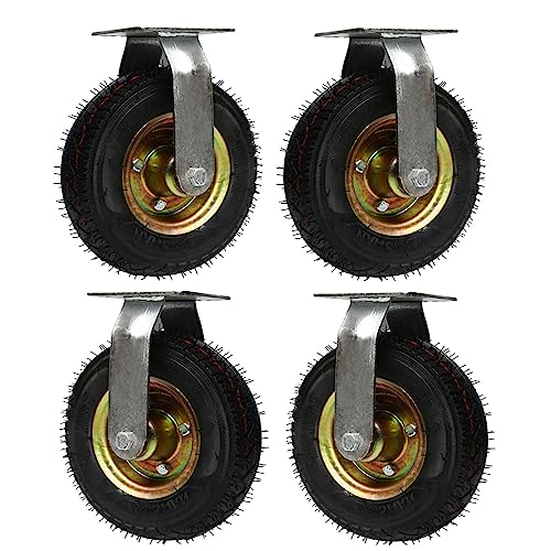 6/8/10" Heavy Duty Castor Wheels, 4 X Rubbered Trolley Wheel...