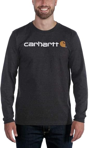 Carhartt Relaxed Fit Heavyweight Long-Sleeve Logo Graphic T-Shirt