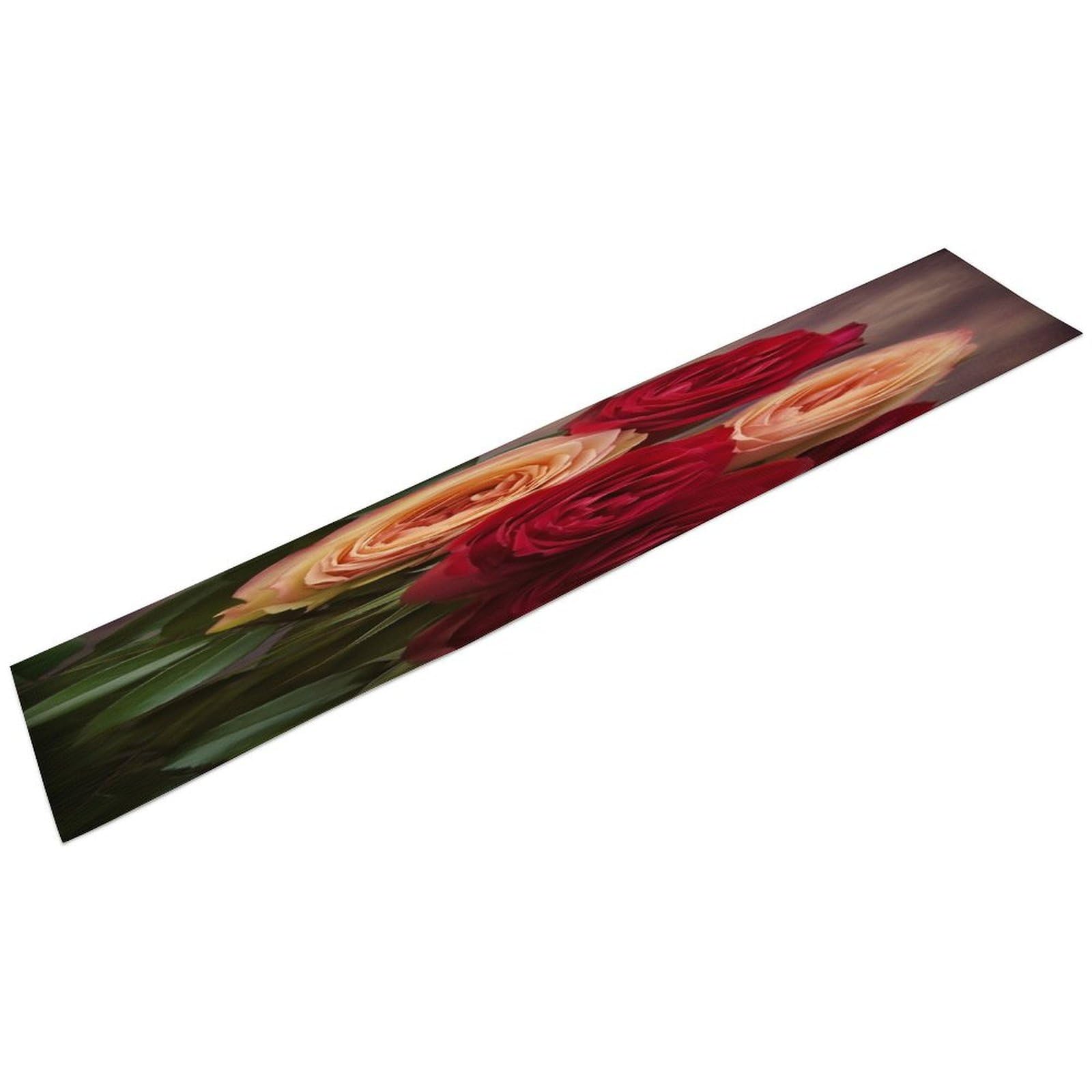 Chemin de table épais roses de jardin pour vos repas en terrasse ou dîners de salon
