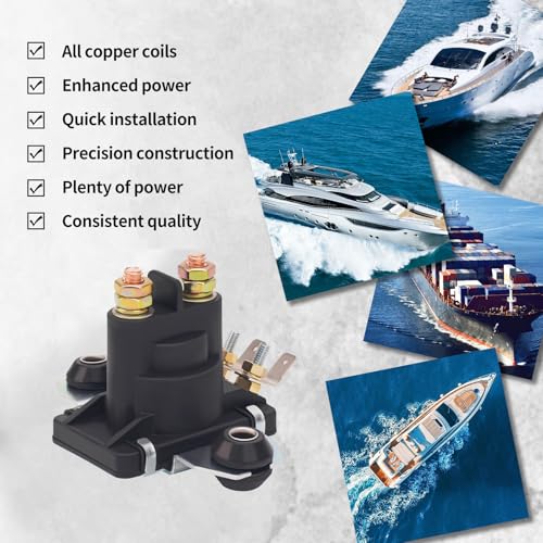 Relé solenoide de arranque compatible con Mercury Marine Mercury 4 terminales 20HP a 90HP modelo 89-818997A1 miniatura 6