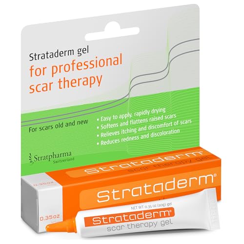 Strataderm Professional Scar Therapy Gel | Old and New Scars from General Surgery, Trauma, Wounds, Burns, Bites, Acne & Skin Disease | Reduces Redness, Discoloration, Discomfort & Itch | 10g (0.35oz)