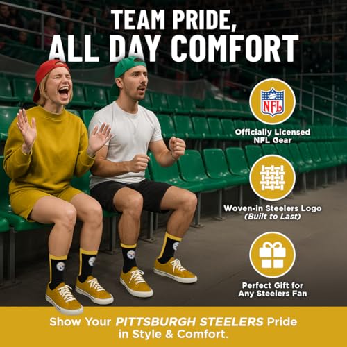 For Bare Feet NFL Unisex Mvp Crew Sock Nfl Large - Image 4