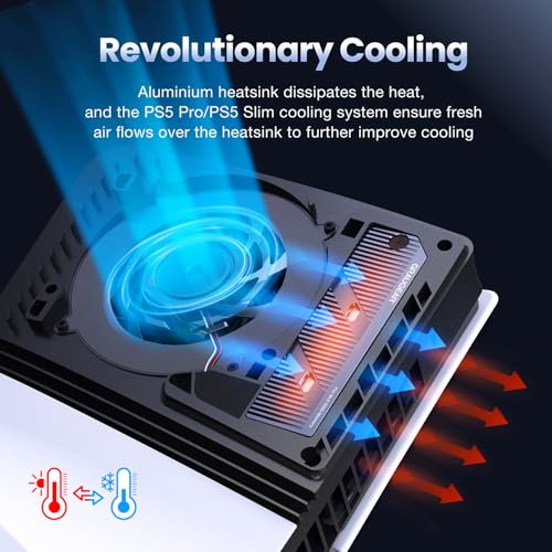 Image of GRAUGEAR PS5 Pro /PS5 Slim M.2 SSD Heatsink with Heatpipe, Integrated Copper Heatpipe and Aluminum Fins for High-Efficiency Cooling, Compatible with NVMe SSD Upgrade for PlayStation 5