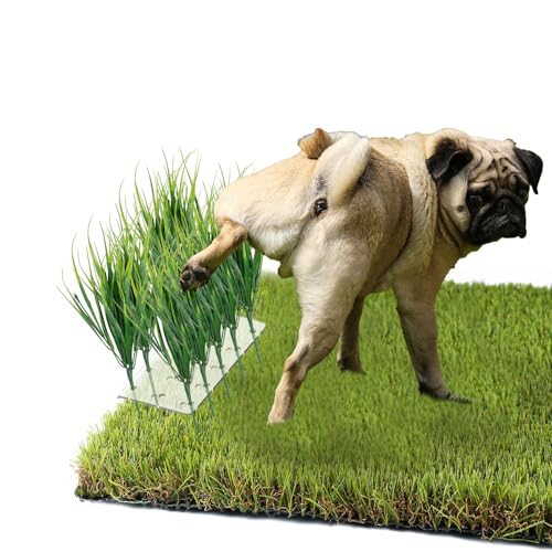 Künstliche Graspflanzen als Pinkelpfosten für Hunde Hundetoilette Töpfchentraining für Welpen Hundetoilette aus Kunstrasen für den Innen- und Außenbereich