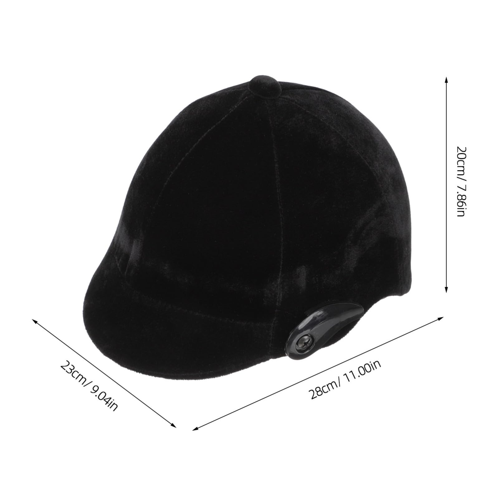 PACKOVE Casco da Equitazione per Nero in Polipropilene Protezione di Sicurezza Regolabile e Ventilazione Completa per Skate e Scooter