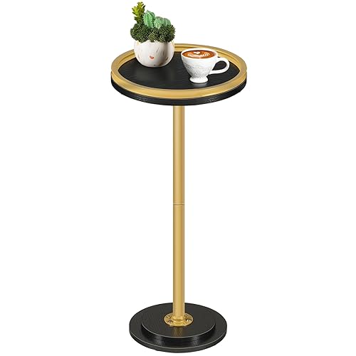 HOOBRO Small Round Side Table, Drink Table, Coffee Martini Table