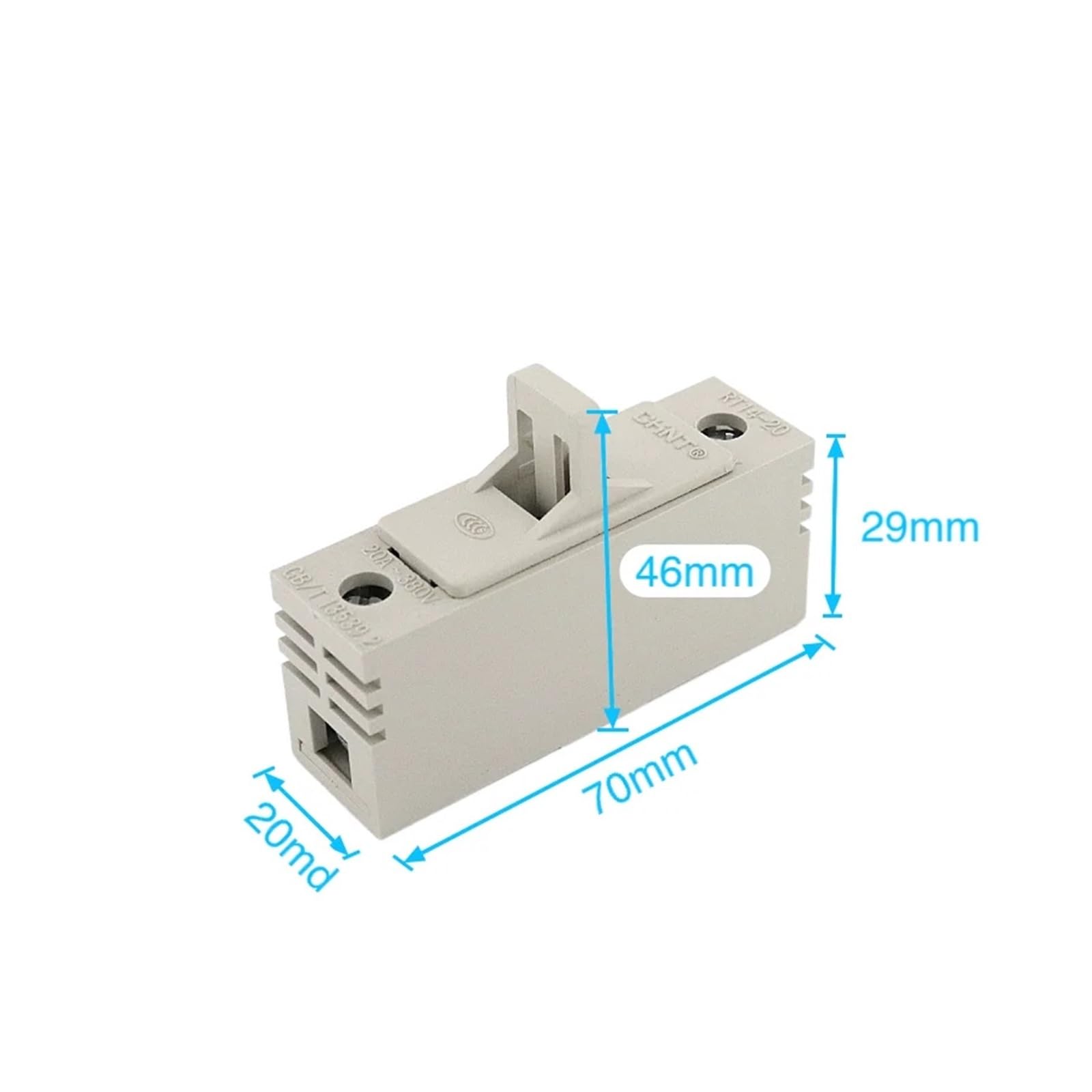 Set di 10 basi per fusibili RT14-20, portafusibili RO15, nucleo fusibile x 38 RT18-32 (Fuse Holder)