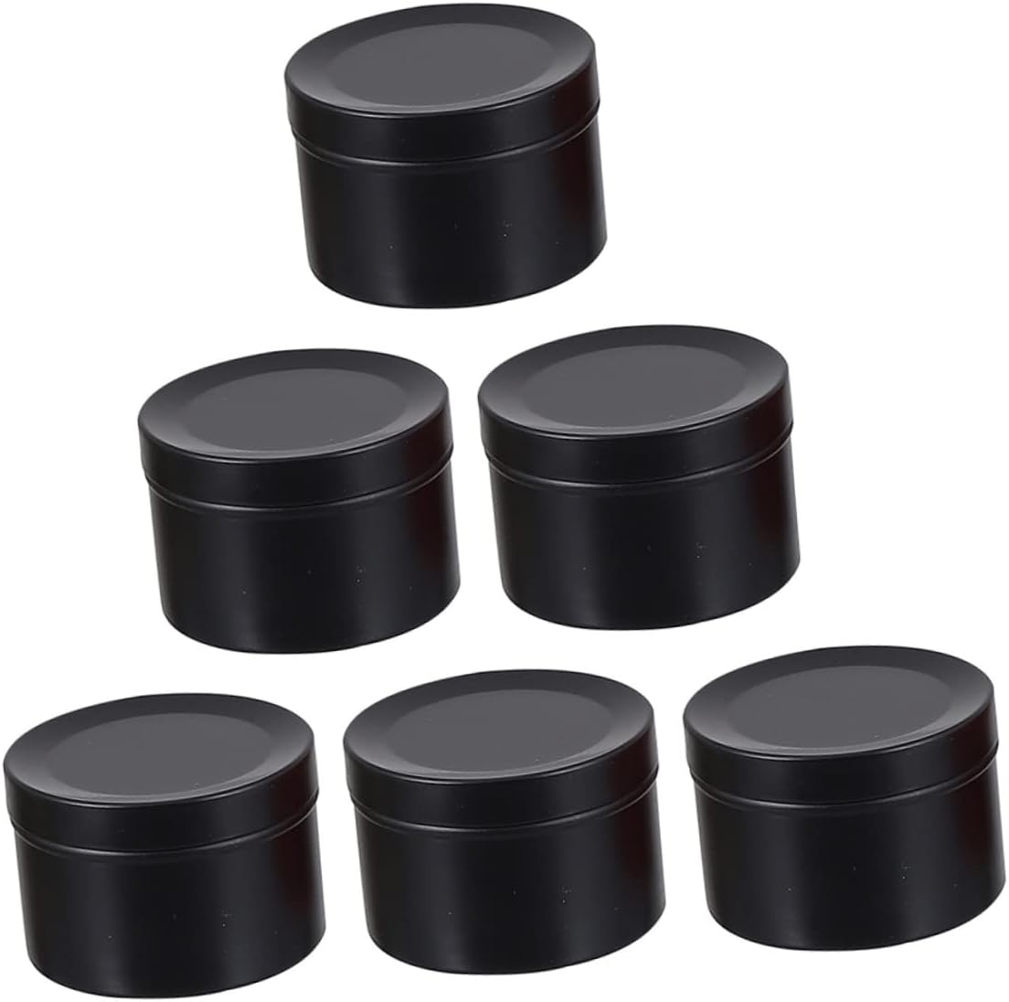 KALLORY 6pcs Aluminum Candle Containers Candle Jars for Travel Storage Lightweight and Sealed Storage for Creams Ointments and Items