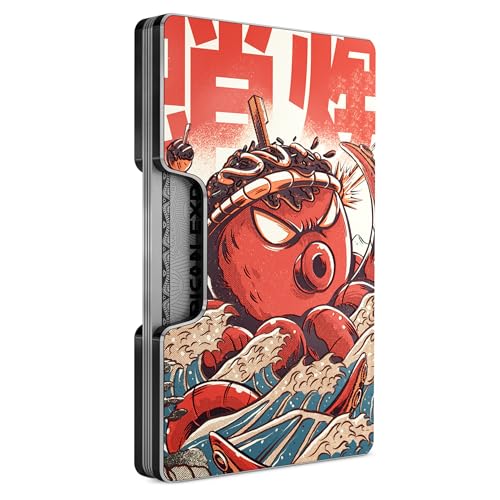 Printed Aluminum Wallet for Men - Slim Money Clip & Card Holder with Printed Finish. Enhanced RFID Blocking, Compact, Unique & Minimalist Wallets