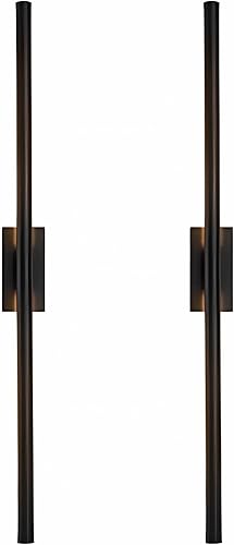 QSDCVIS Paquete de 2 luces de espejo lineal para moderna luz LED lineal de pared larga tira de pared para baño, pasillo, sala de estar, dormitorio,